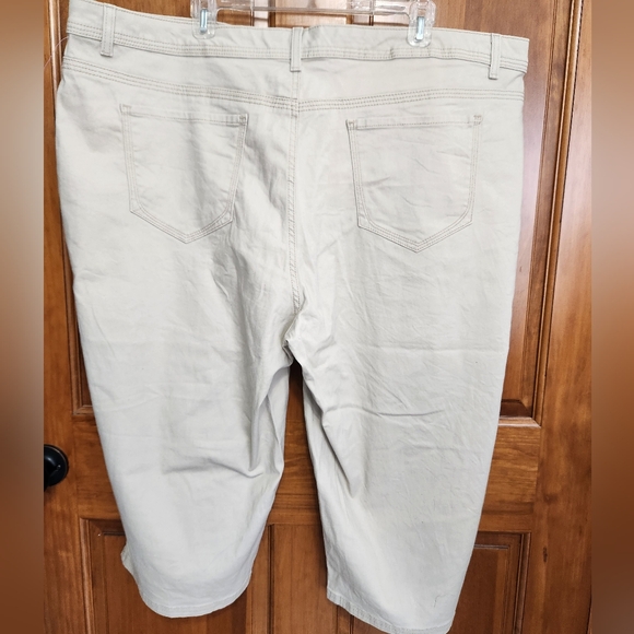 Faded Glory Tan Women's Capri Pants.  Size 26W.  BEAUTIFUL PANTS - Picture 4 of 5